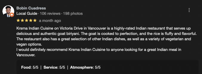 biryani vancouver review