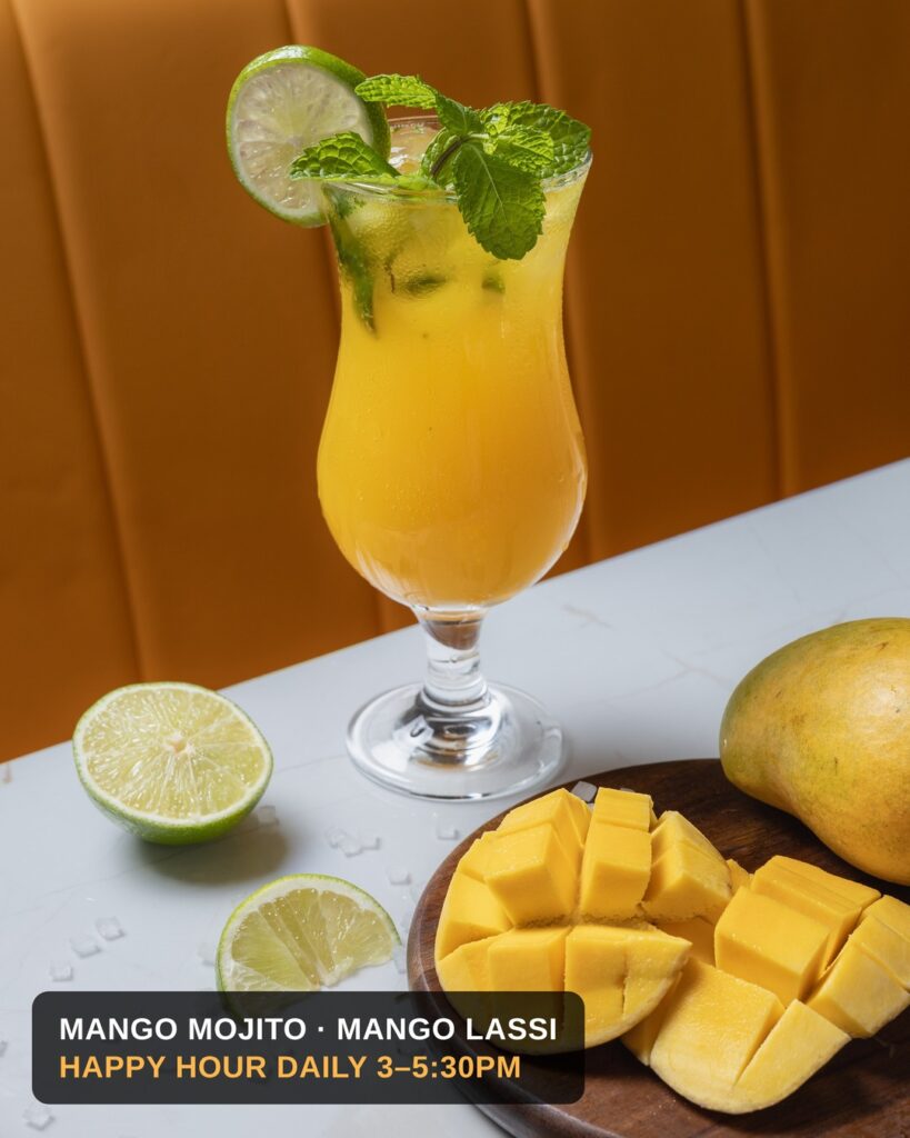 Mango mojito with fresh mint and lime at KRSMA